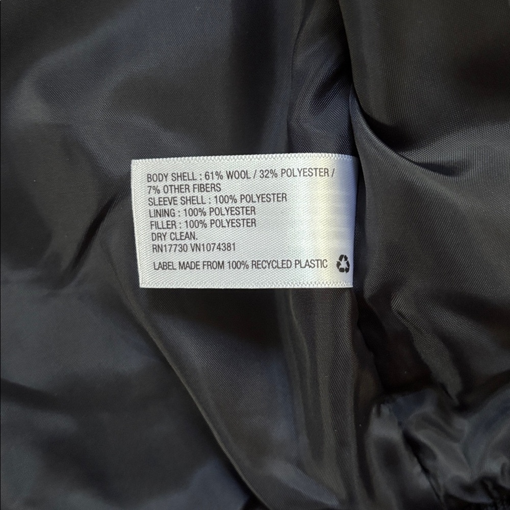 Goodfellow & Co Men's Navy Bomber Jacket Sz Small Wool Blend Fall Winter - Picture 5 of 5